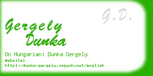 gergely dunka business card